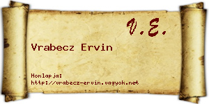 Vrabecz Ervin névjegykártya